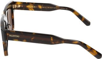 Valentino Unisex Sunglasses Vls-162b-51 V Gold I Trt Gld 51-19-145 Acetate