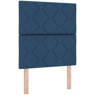 vidaXL Fabric Headboard Geometric with Headboard Blue 80 cm Fabric Vidaxl