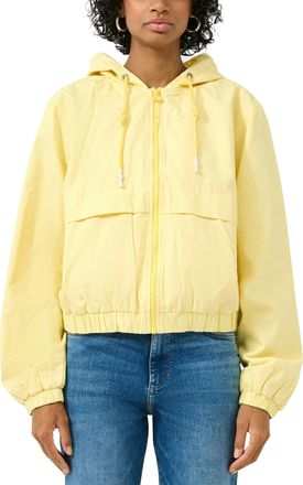 QS by s.Oliver Blouson QS, Damen, Gr. XL (42), gelb, Web, Obermaterial: 100% Baumwolle. Futter: 100% Polyester, unifarben, l&auml;ssig geschnitten h&uuml;ftlang, Rundhals, ela