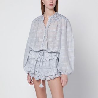Isabel Marant Polly cotton blouse with floral lace