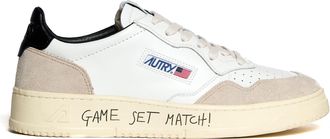 Autry White Black Medalist Low Leather Sneakers
