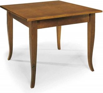 Milani Home EDGAR - tavolo da pranzo in legno massello cm 90 X 90