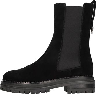 Sergio Rossi SR Joan Ankle Boot - Dames - Chelseaboots - Zwart - 36 EU - Leer - Schoenen