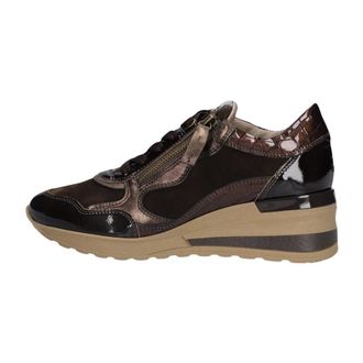DL Sport Sneaker 7164 - Dames - Schoenen - Bruin - Maat: 40 EU Su&egrave;de