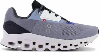 On Mens Cloudstratus Textile Synthetic Trainers Shoes In Fossil/midnight