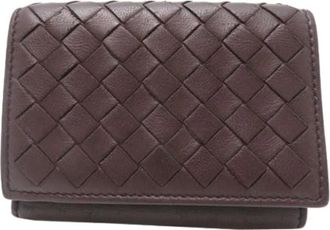 Bottega Veneta Pre-owned Wallets, male, Brown, Size: ONE SIZE Pre-owned Trechato Compact Wallet