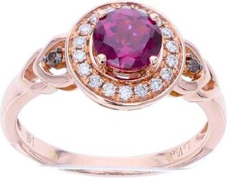 Le Vian Positivity 14K Rose Gold 1.06 Ct. Tw. Diamond & Rhodolite Cocktail Ring