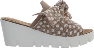 bernie mev. Womens Venti Freesia Polkadots Wedge Sandals In Blush/white