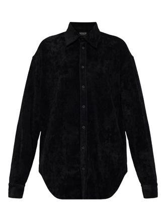 Balenciaga Camicia button-down effetto velluto - Nero