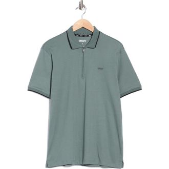 DKNY Zip Polo in Balsam Green at Nordstrom Rack, Size X-Large