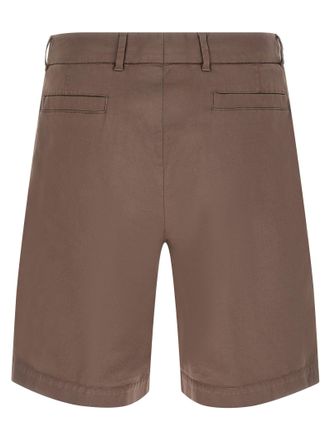 Brunello Cucinelli Mens Brown Cotton Bermuda Shorts