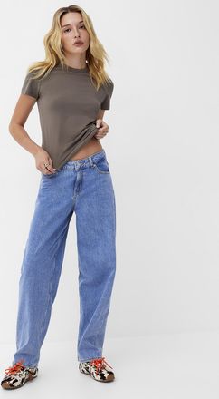 Jack & Jones Womens Fuji light denim barrel-leg jean