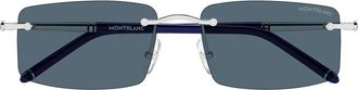 Montblanc Sunglasses Mb0443 S 003 Silver/Gray Men