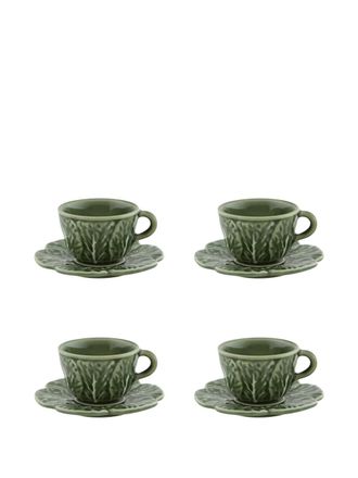 Bordallo Pinheiro Cabbage koffiekop en schotel - Groen