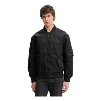 Levi's Heren, Jassen, Zwart, Maat: S Leer