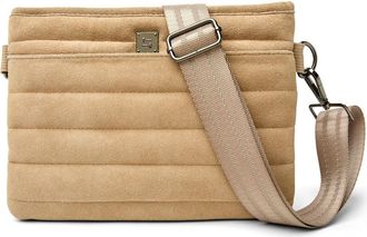 Think Royln Bum 2.0 Suede Crossbody Bag in Stone Suede at Nordstrom