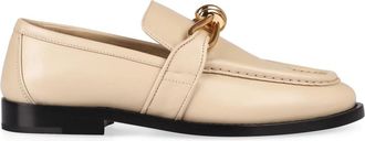 Bottega Veneta Leren Loafers met Voor Knoop Detail - Dames - Loafers - Beige - 37 EU - Leer - Schoenen