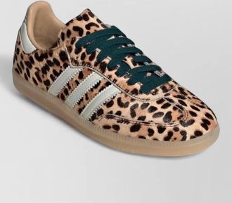 adidas leopard-print leather low-top sneakers
