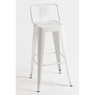 Regalos Miguel Taburetes Altos - Taburete Torix Respaldo - Blanco