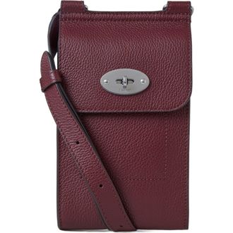 Mulberry Mini Antony Pouch Small Classic Grain in Black Cherry at Nordstrom