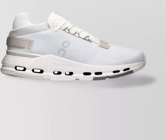 On paneled low-top sneakers