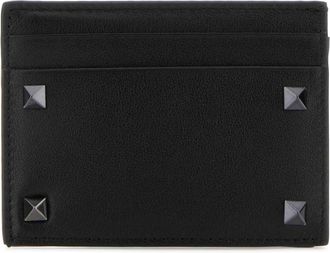 Valentino Garavani Rockstud Card Holder - Heren - Portefeuilles - Zwart - ONE Size - Leer - Accessoires