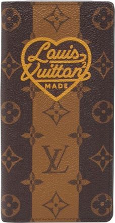 Louis Vuitton Brown Coated/Waterproof Canvas Portefeuille Plaza Long Wallet (Authentic Pre-Loved)
