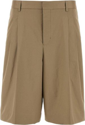 Ami Ami Dove Grey Cotton Bermuda Shorts
