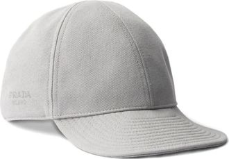 Prada Cappello da baseball con logo - Grigio