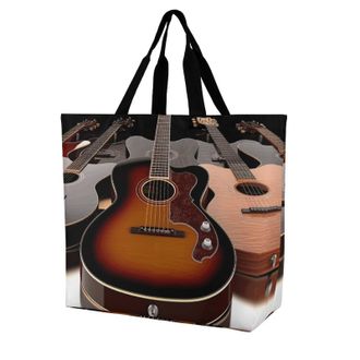 Generic Guitar Handbag Reusable Carry Bag Large Capacity Handbags For Travel Ladies Work