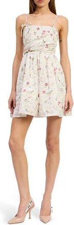 En Saison Dinner Party Floral Minidress in Ivory Pink Multi at Nordstrom Rack, Size X-Small