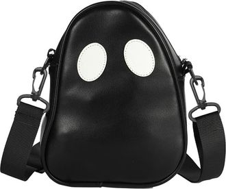 Generic Fashion Unisex Shoulder Handbags Lovely Fun Devil Crossbody Handbags Zipper Messenger Handbags for Daily Street (Black)