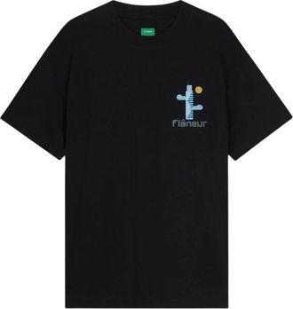 Flaneur Fl&acirc;neur, Tops, Heren, Zwart, 2Xl, Katoen, Festival Map T-Shirt