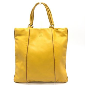 Loewe Yellow Leather Handbag Tote Bag (Pre-Owned)