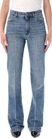 Stella McCartney Blue Straight Mid Rise Jean