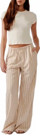 Sablyn Gemma Stiped Pull On Pants In Dune