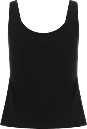 Off-white Womens Black Cotton Tank Tops