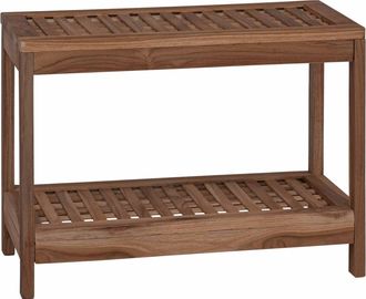 vidaXL Mesa Lateral De Ba&ntilde;o Con Almacenamiento Natural 60 X 30 X 45 Cm Vidaxl