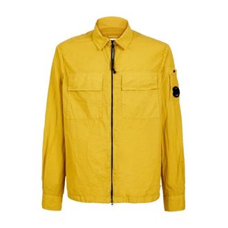 C.P. Company Light Jackets, male, Yellow, Size: L Yellow Windbreaker Jacket