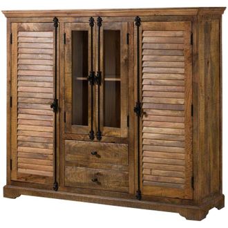Massivmoebel24 Rodez 126 Madia in legno di mango - oliato / marrone scuro 160x45x140