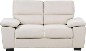 Beliani Sofa 2 Seater VOGAR Fabric Light Beige