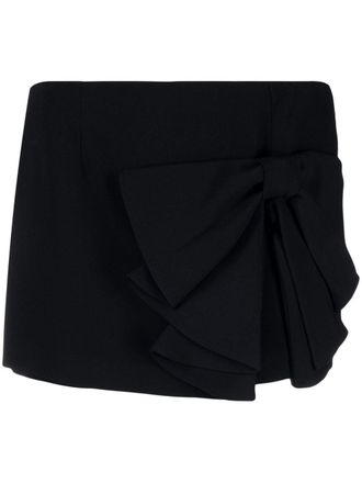 Red Valentino bow-embellished mini skort - Black
