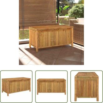 vidaXL vidaXL Cassapanca in bamb&ugrave; - Contenitore Portaoggetti da Giardino 110x52x55 cm in Bamb&ugrave;