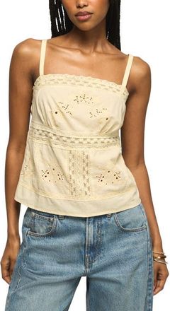 Lucky Brand Festival Lace & Eyelet Embroidery Camisole in Vintage Cream at Nordstrom, Size X-Large