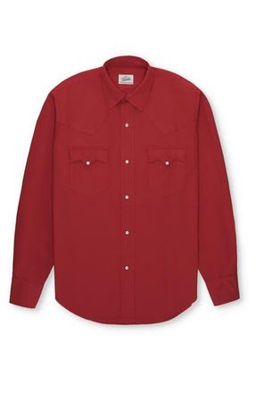 Fortela Kayace Texan Cotton Shirt in Red at Nordstrom, Size Xx-Large Eu