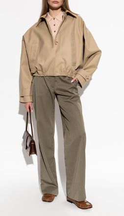 Victoria Beckham Creased Trousers, Womens, Green