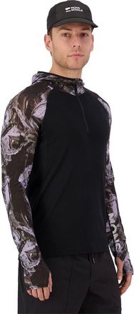 Mons Royale Temple Merino Long-Sleeve Hoodie - Mens in Rock Camo/black at Nordstrom, Size X-Large