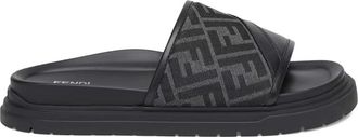 Fendi Diagonal FF Jacquard Sandals