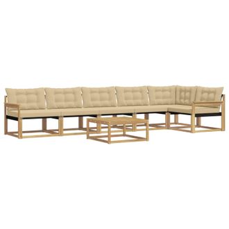 vidaXL Conjunto De Sof&aacute;s De Exterior 7 Pcs Y Beige 79 X 79 X 37 Cm Vidaxl