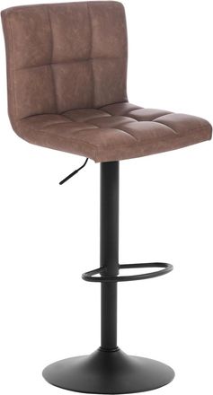 Woltu Taburete De Bar, Juego De 1, Patas De Acero Negro, Asiento Acolchado De Piel Sint&eacute;tica, Marr&oacute;n Oscuro - Woltu